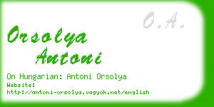 orsolya antoni business card